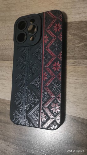 Handyhülle mit rot-schwarzem